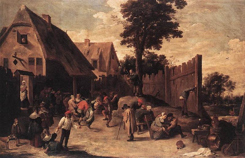 Peasants Dancing outside an Inn wt, TENIERS, David the Younger